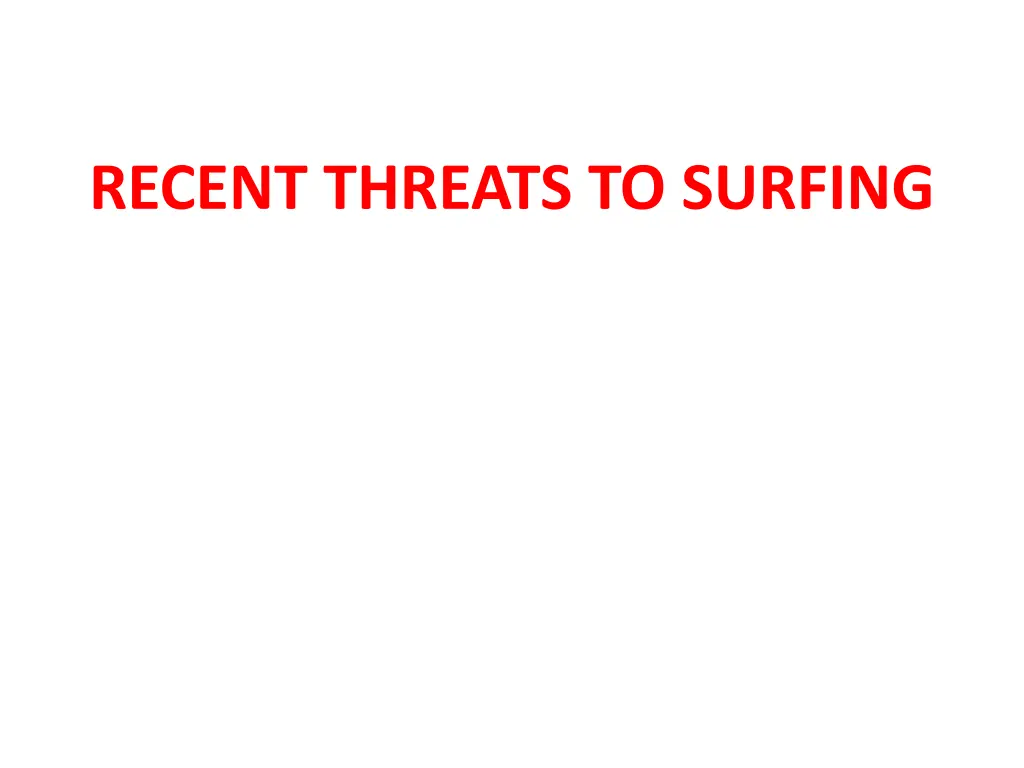 recent threats to surfing