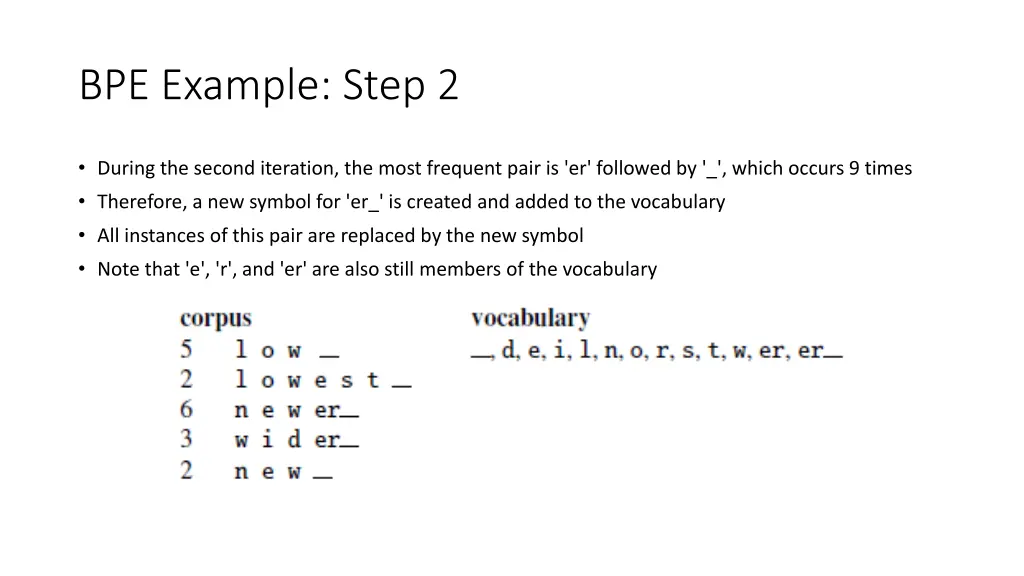 bpe example step 2