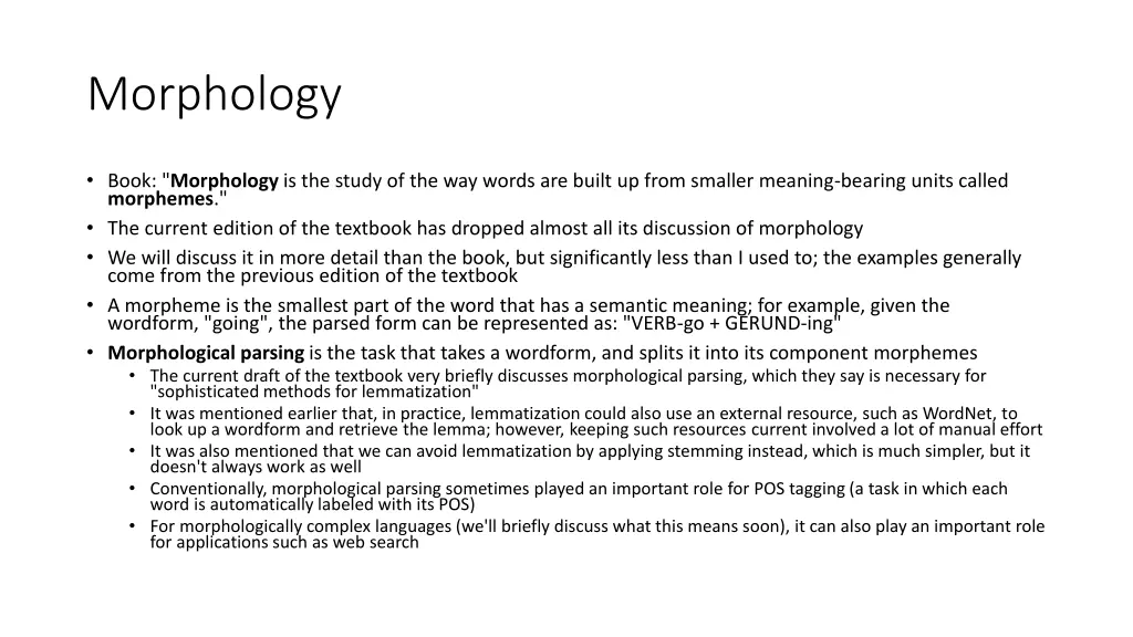 morphology