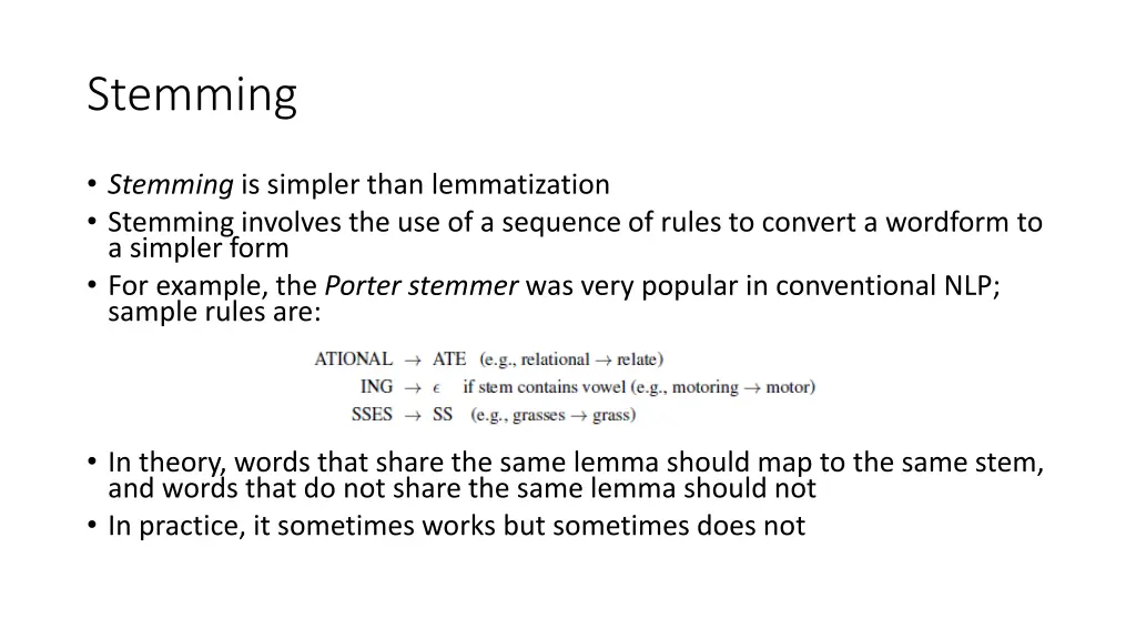 stemming