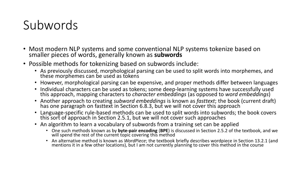 subwords