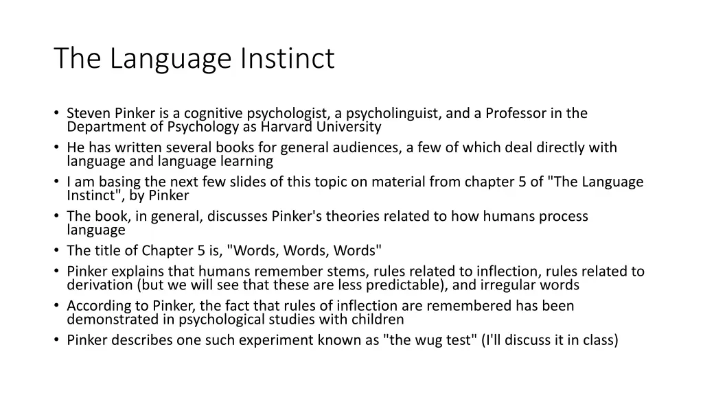 the language instinct