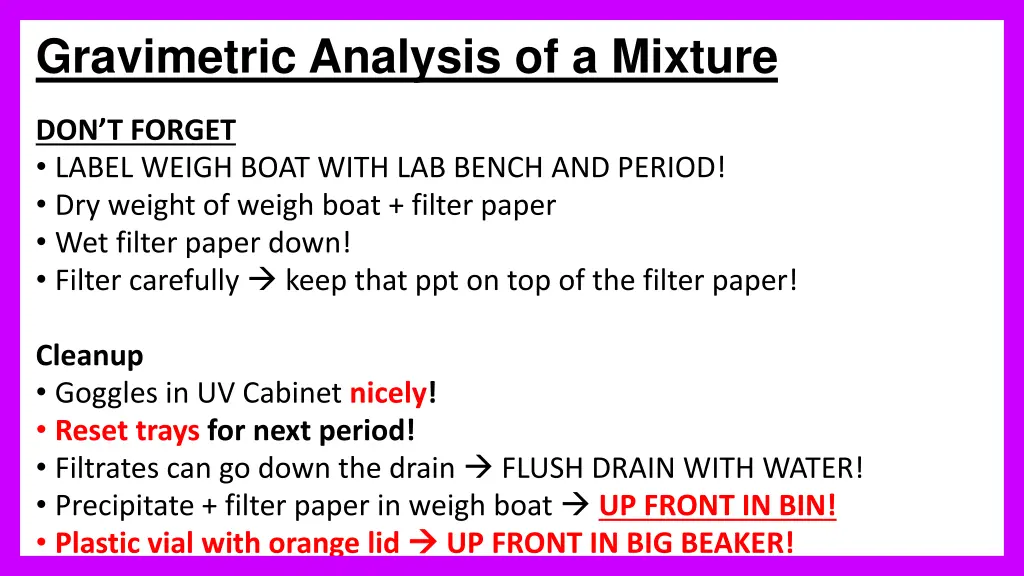 gravimetric analysis of a mixture 1