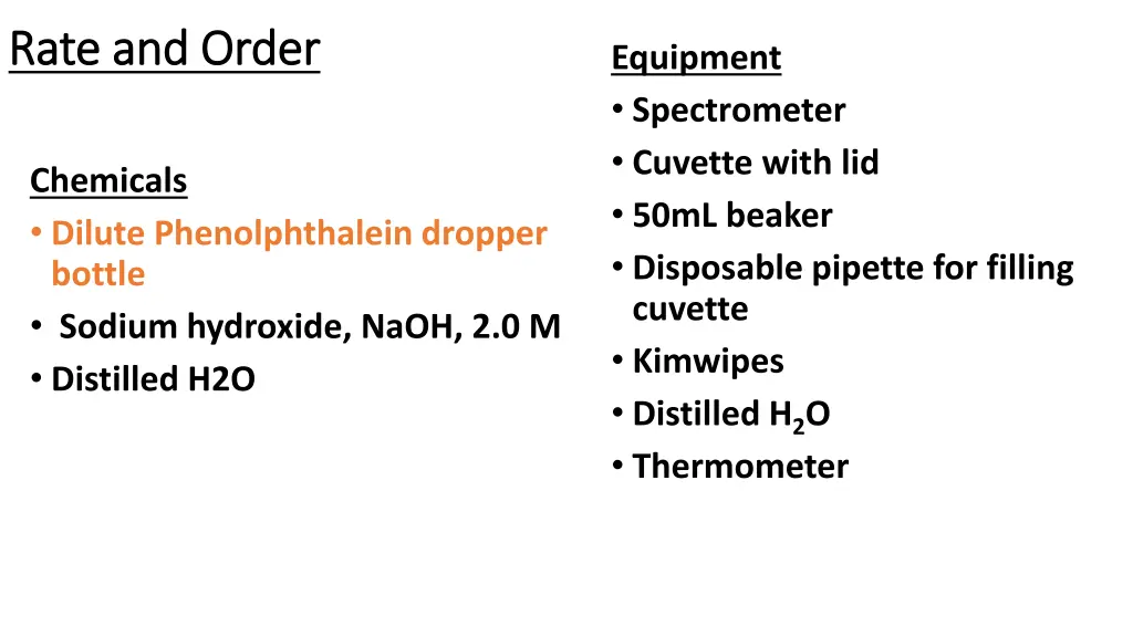 rate and order rate and order