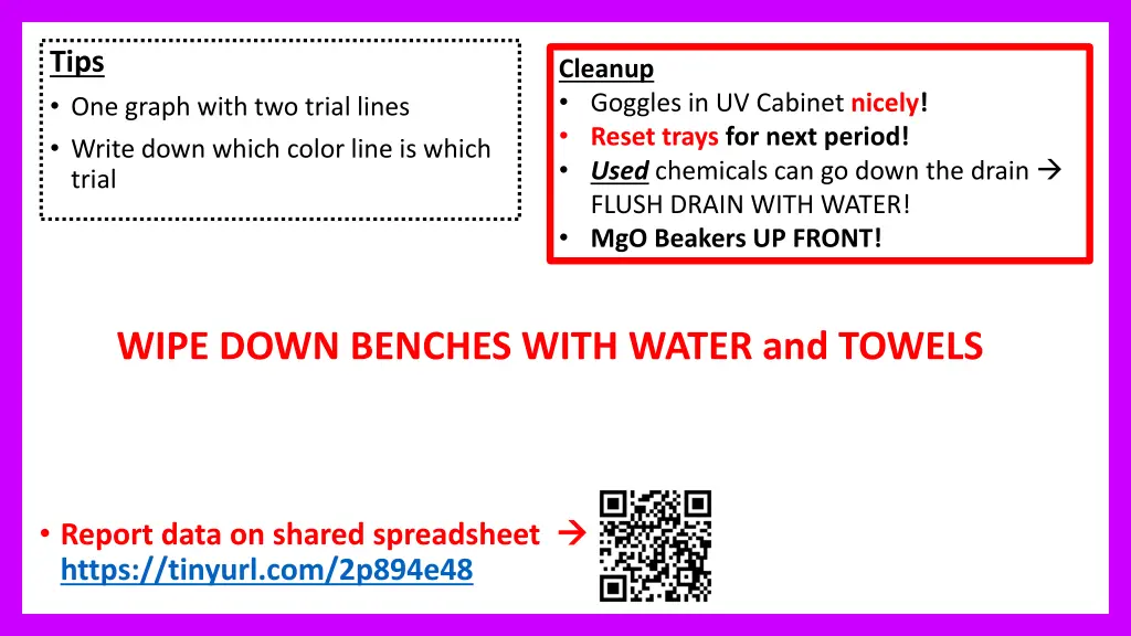 tips one graph with two trial lines write down