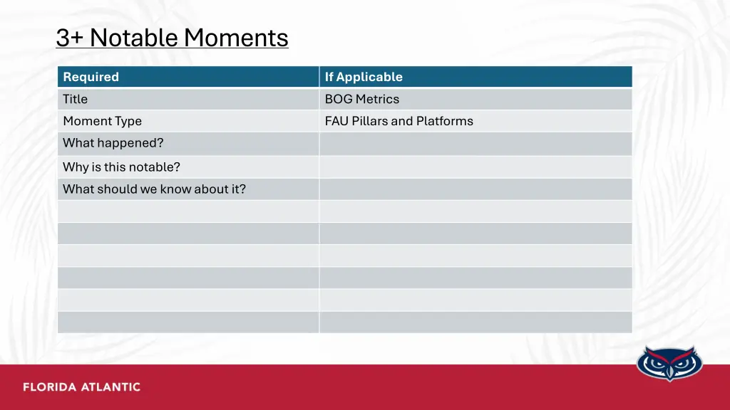 3 notable moments