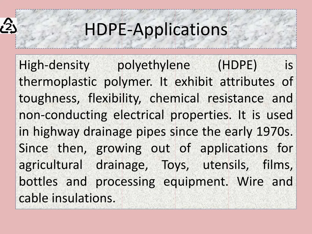 hdpe applications