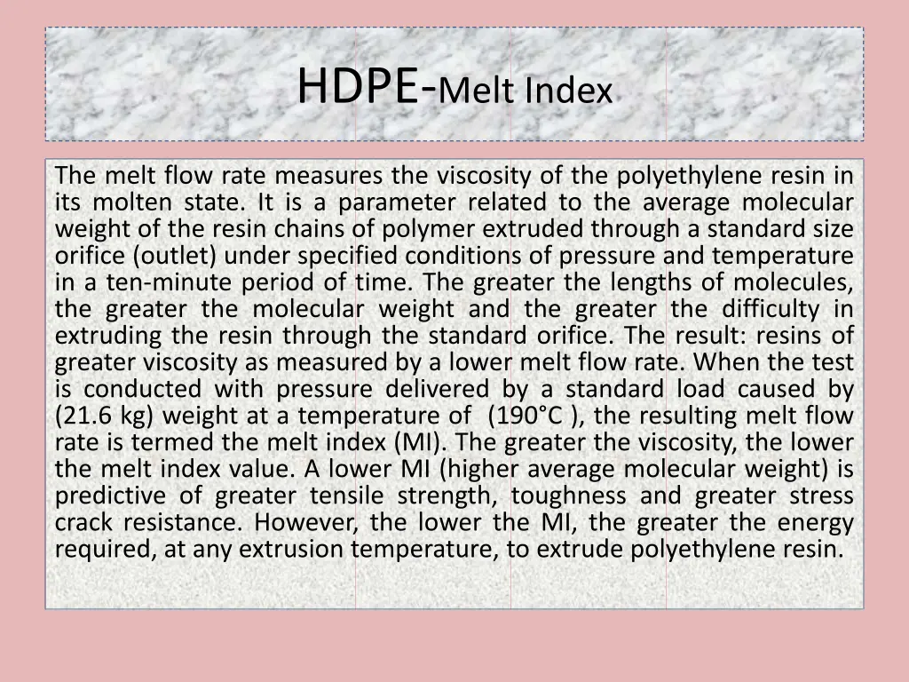 hdpe melt index
