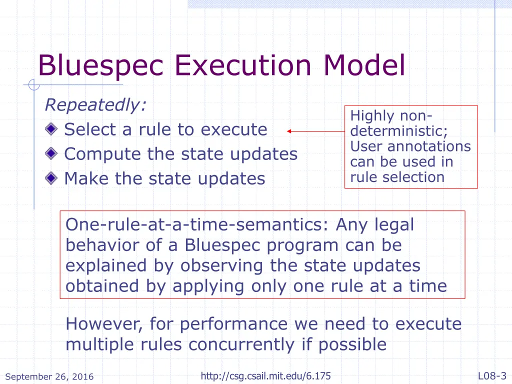 bluespec execution model