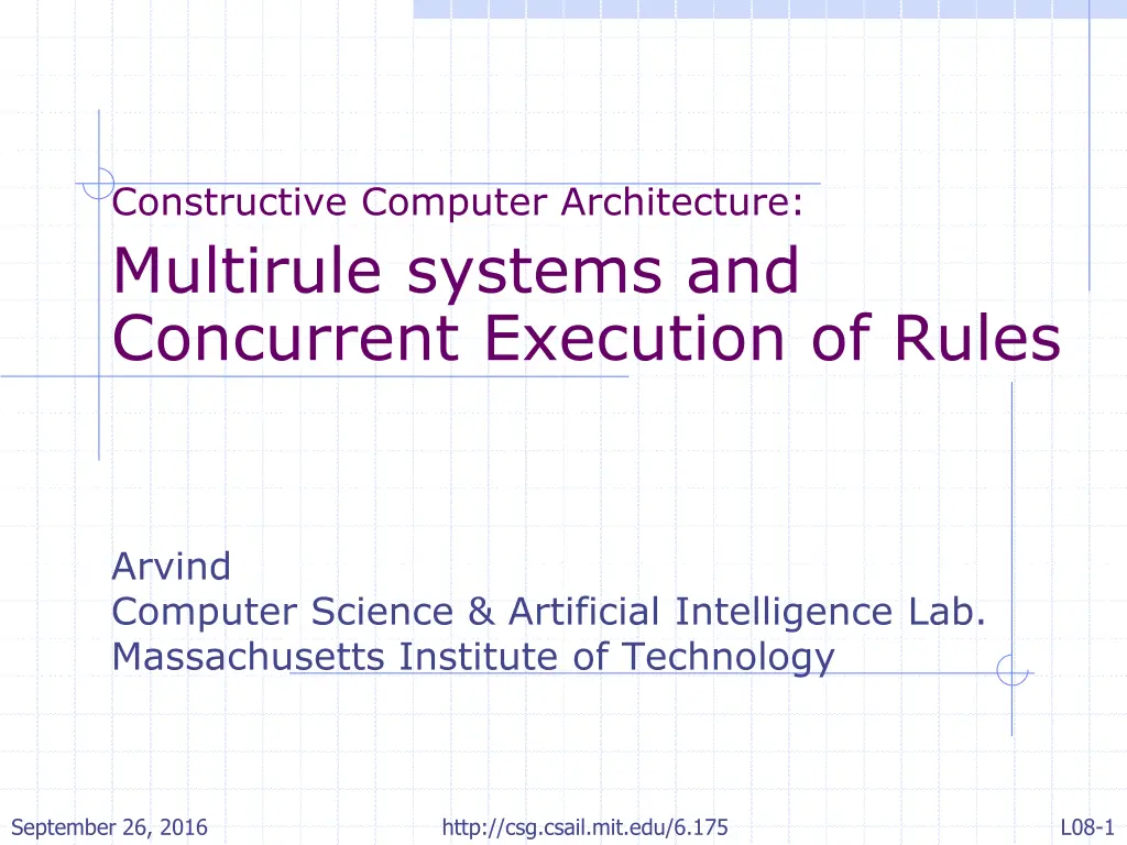 constructive computer architecture multirule