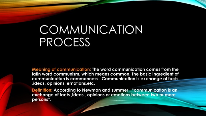 communication process