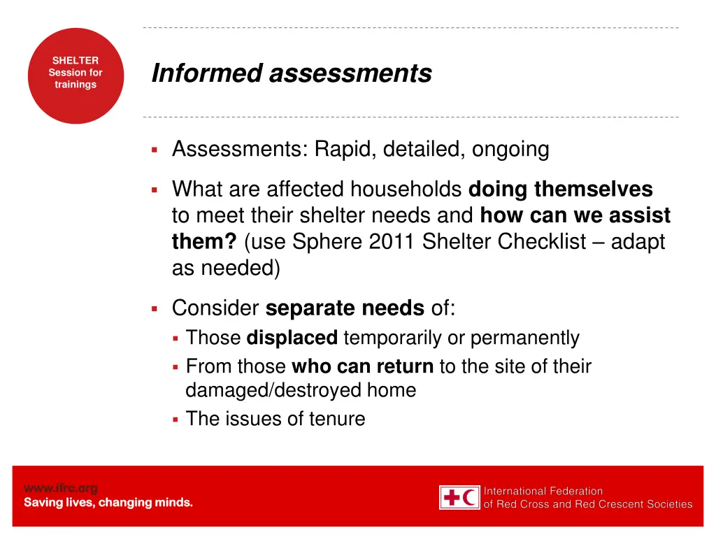 shelter session for trainings 10