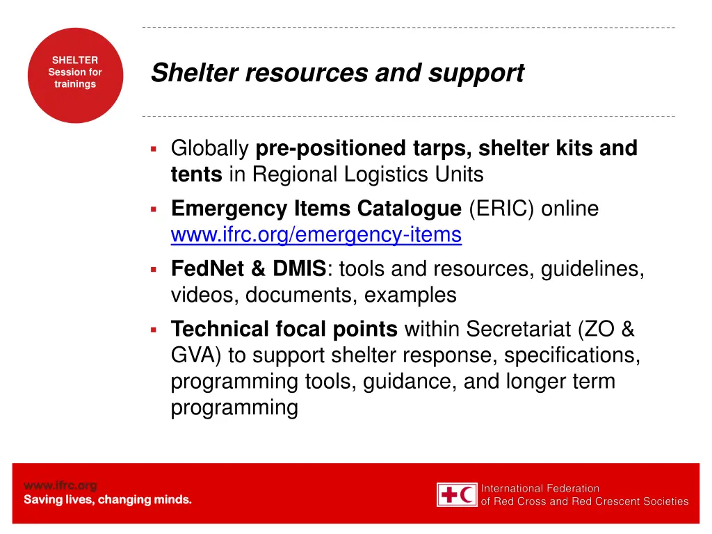 shelter session for trainings 19