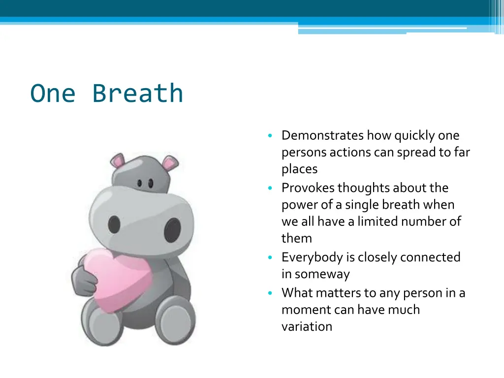 one breath