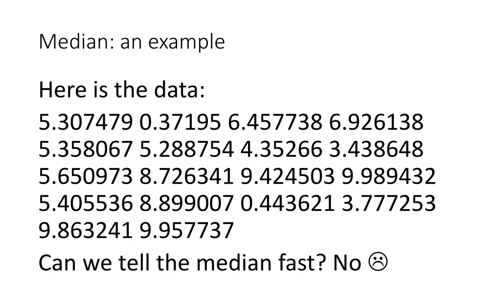 median an example