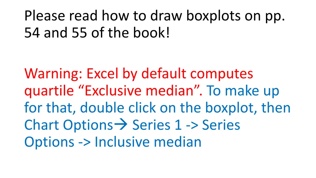 please read how to draw boxplots