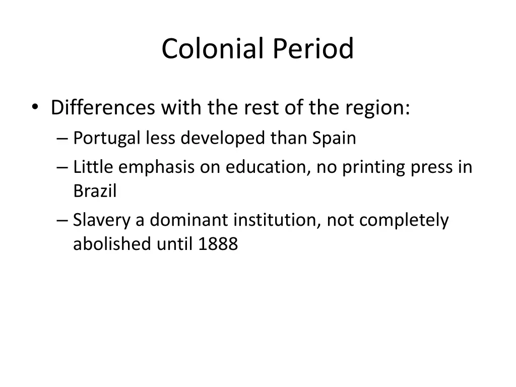 colonial period