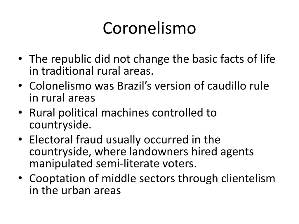coronelismo