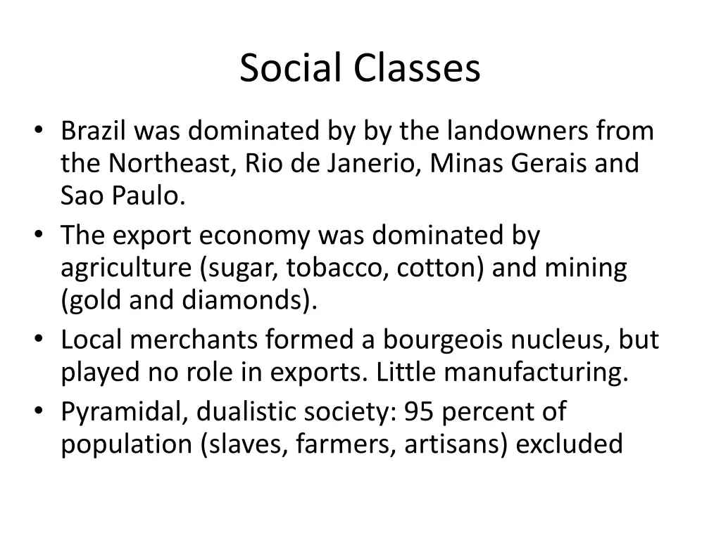social classes