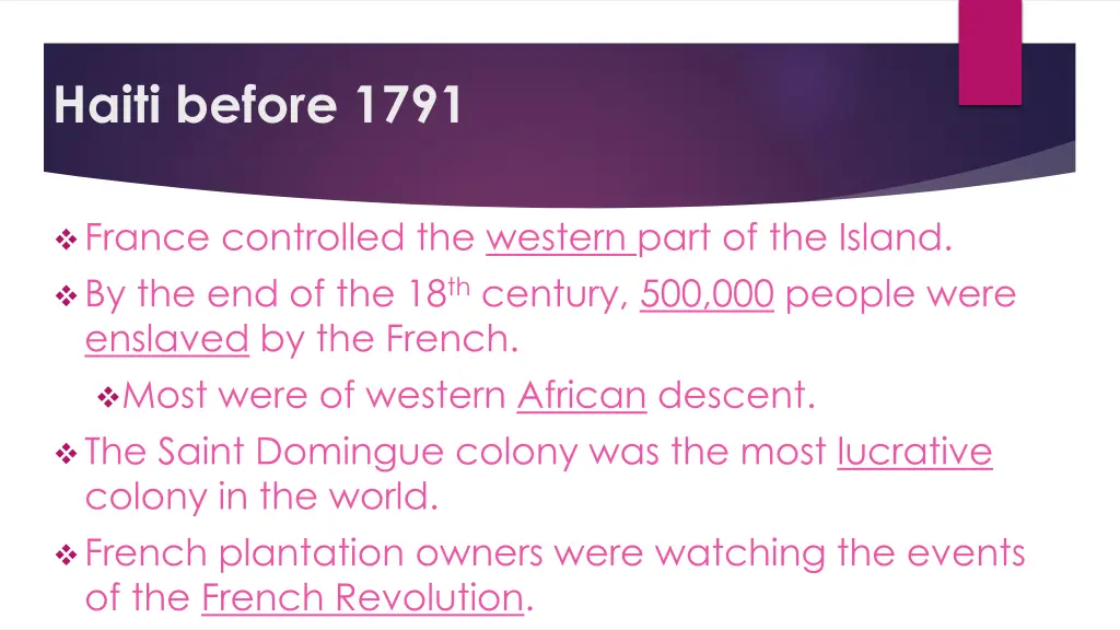 haiti before 1791
