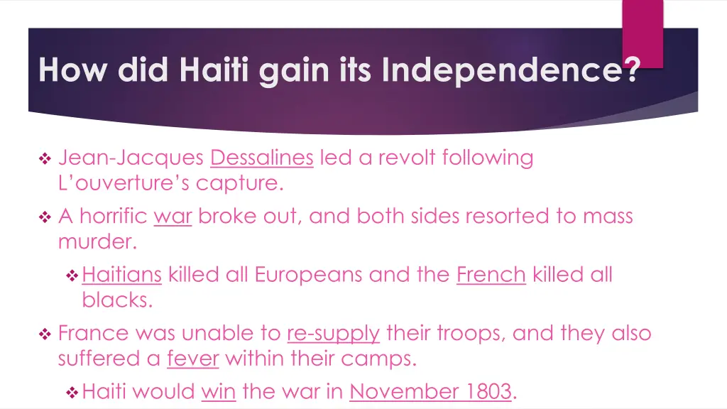 how did haiti gain its independence