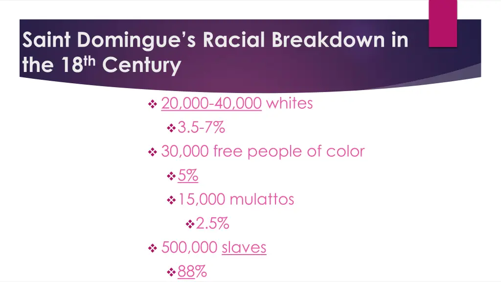 saint domingue s racial breakdown