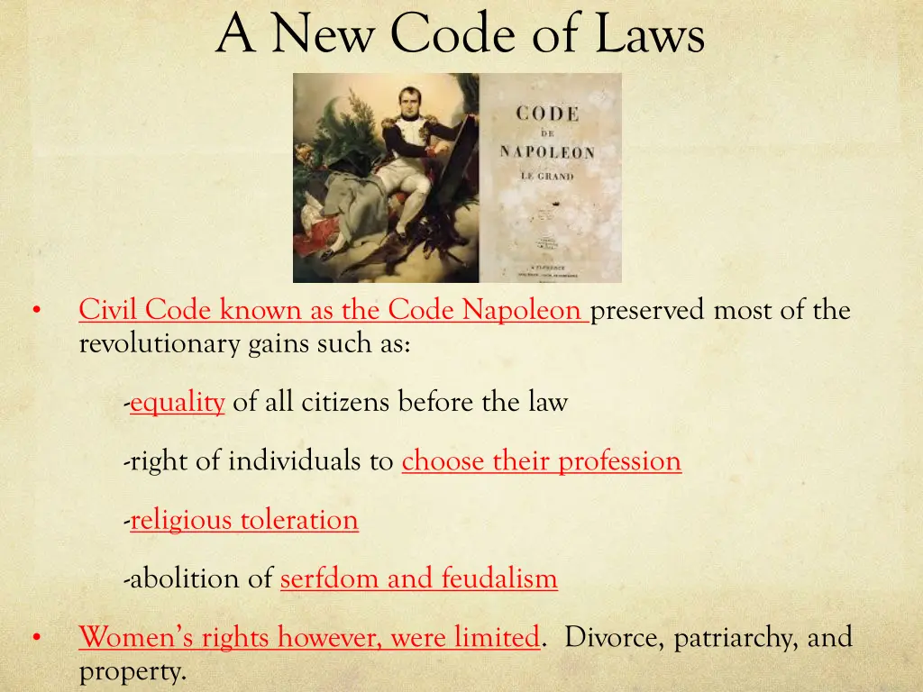 a new code of laws