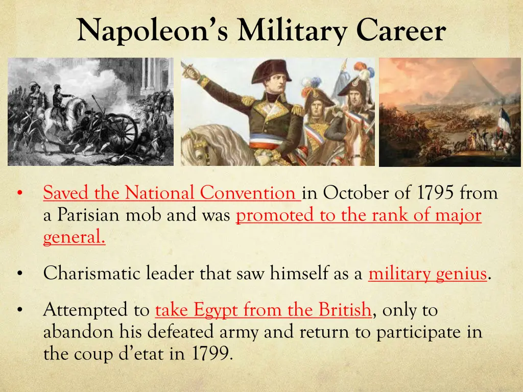napoleon s military career