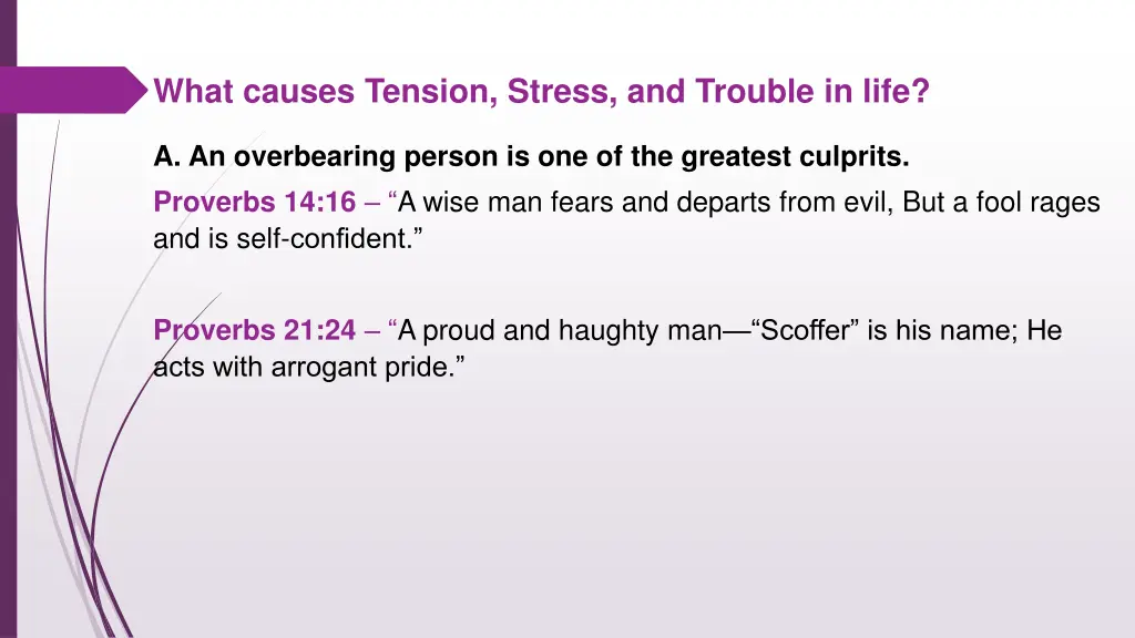 what causes tension stress and trouble in life