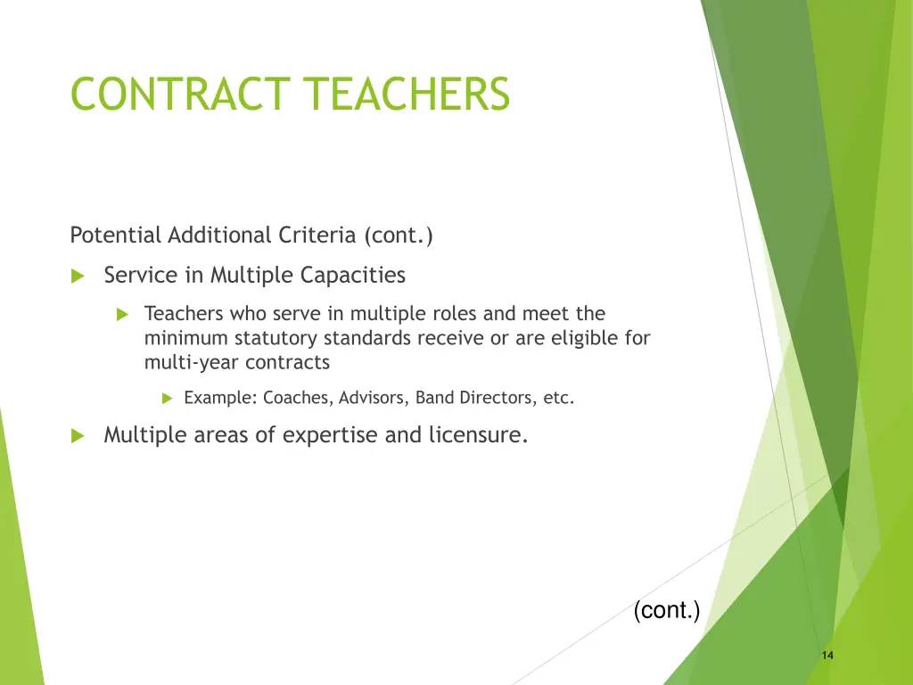 contract teachers 12