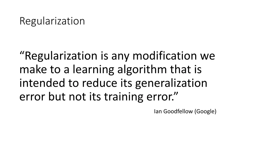 regularization