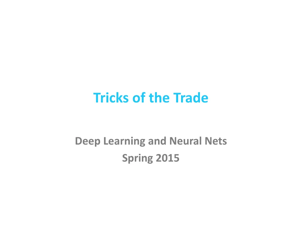 tricks of the trade