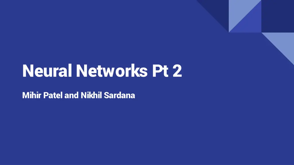 neural networks pt 2