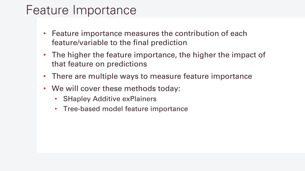 feature importance