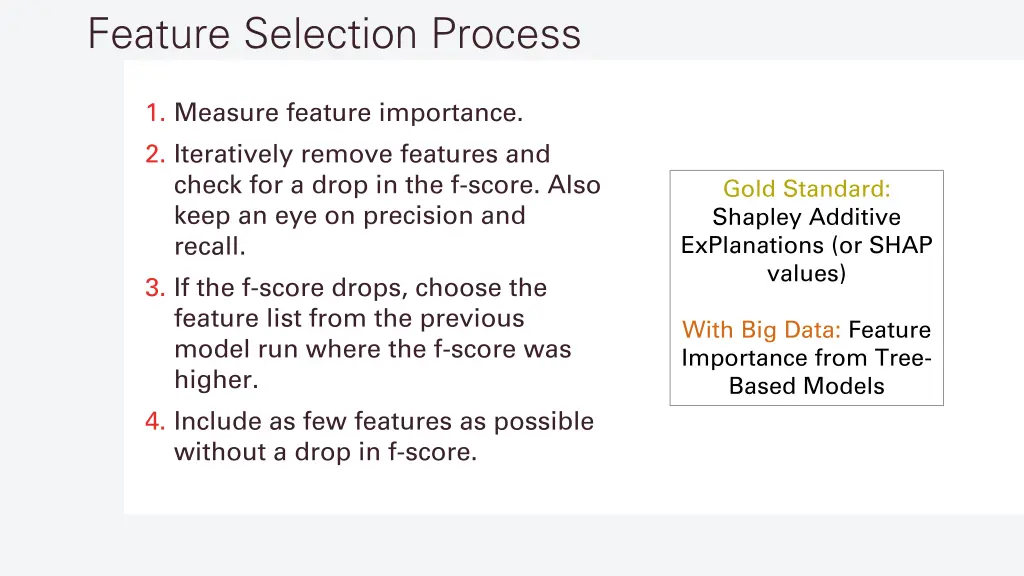 feature selection process