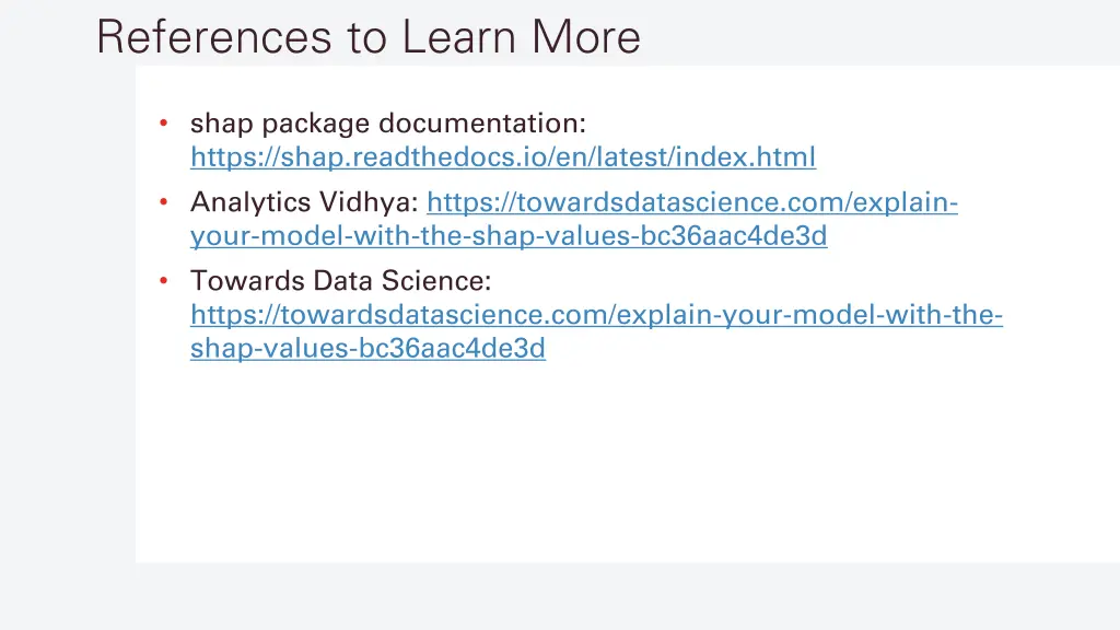 references to learn more