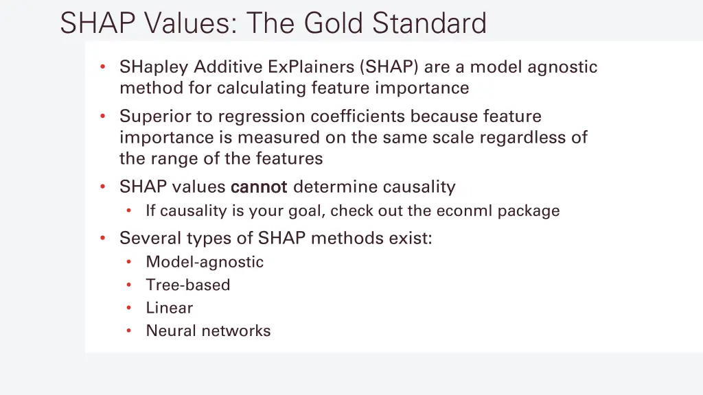 shap values the gold standard