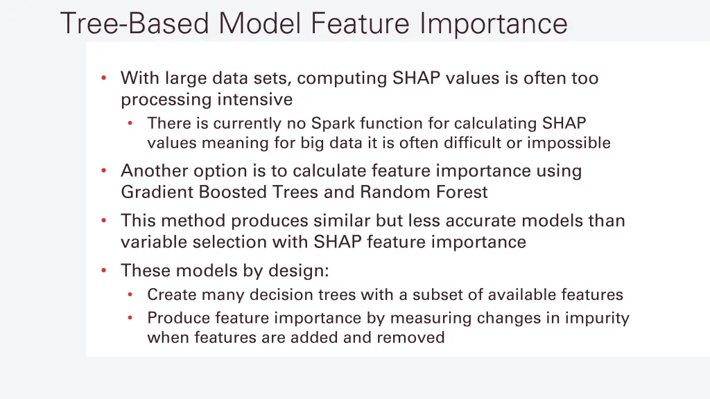 tree based model feature importance