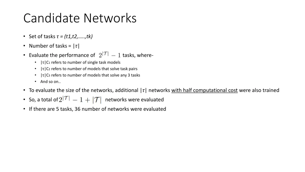 candidate networks