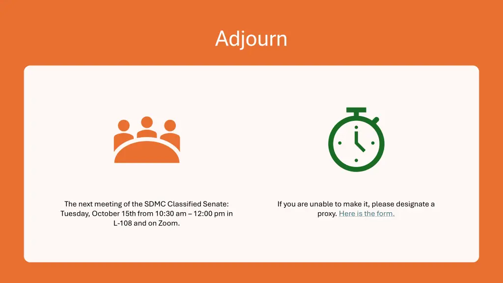 adjourn
