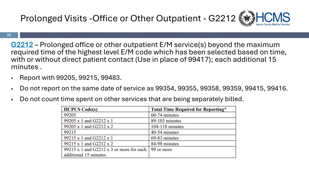 prolonged visits office or other outpatient g2212