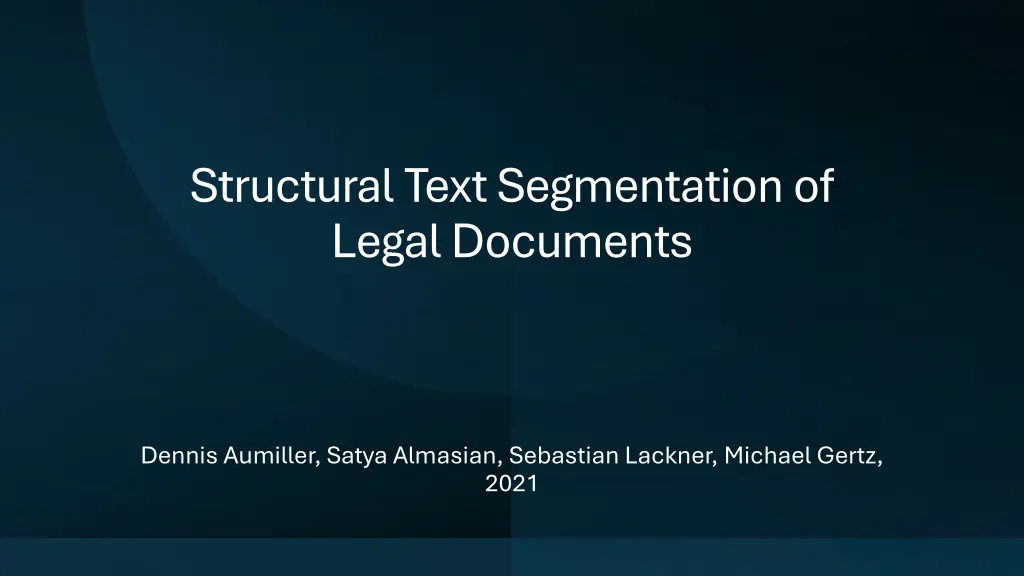 structural text segmentation of legal documents