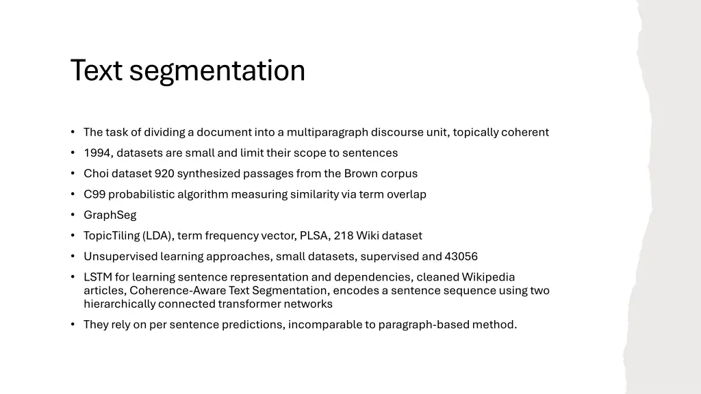 text segmentation