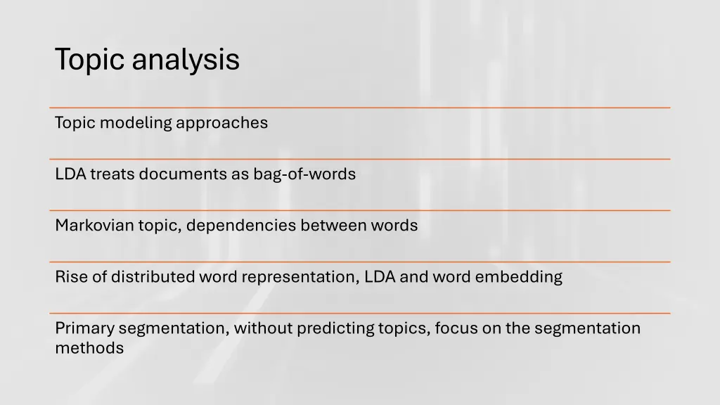 topic analysis