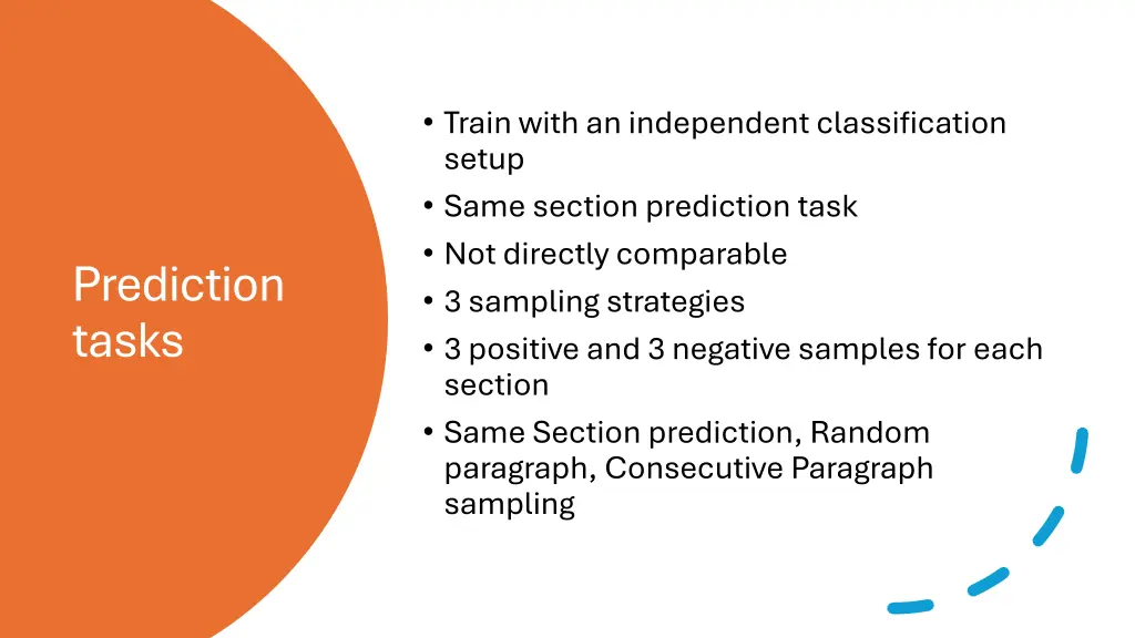 train with an independent classification setup