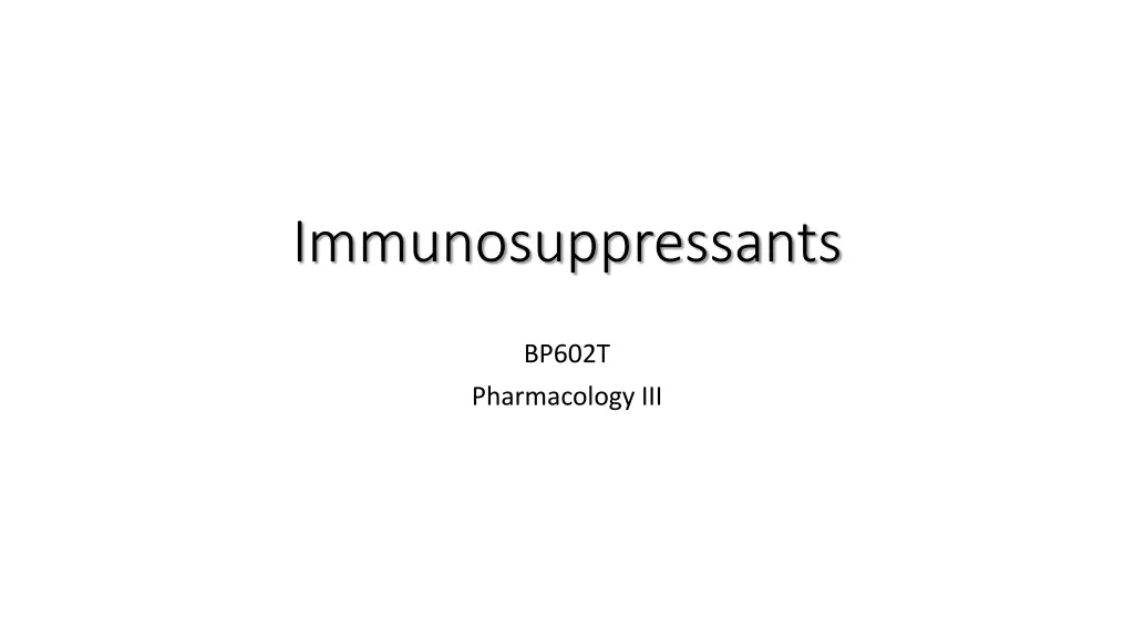 immunosuppressants