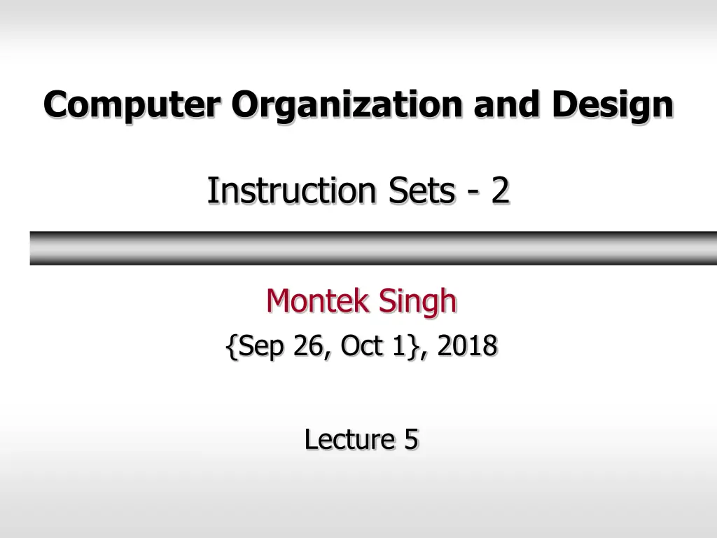 computer organization and design