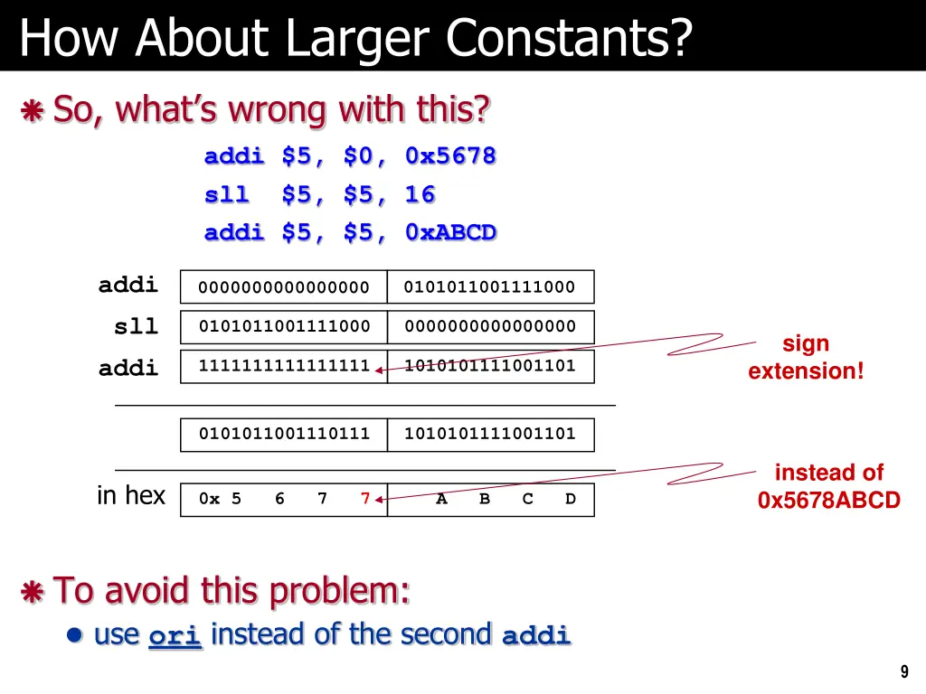 how about larger constants 1