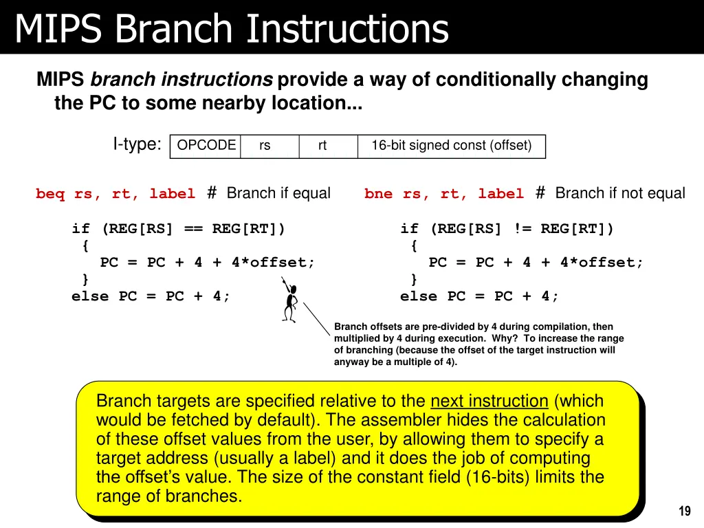 mips branch instructions