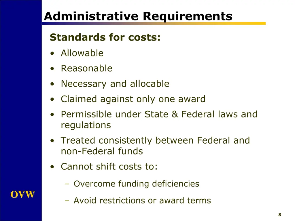 administrative requirements 3